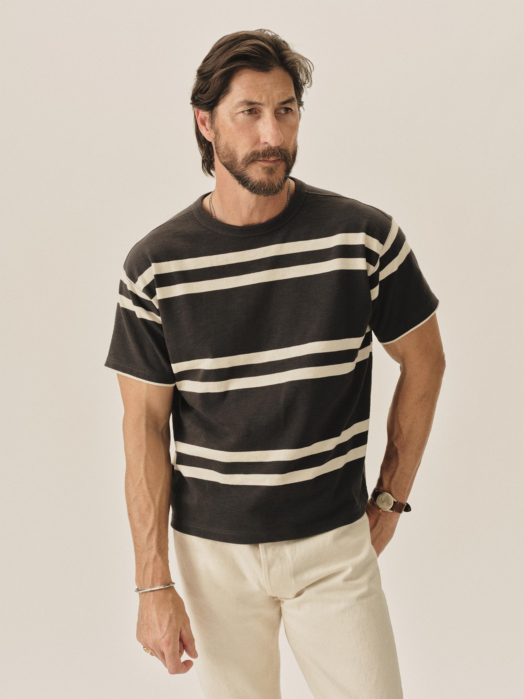 natural / faded black kokomo stripe