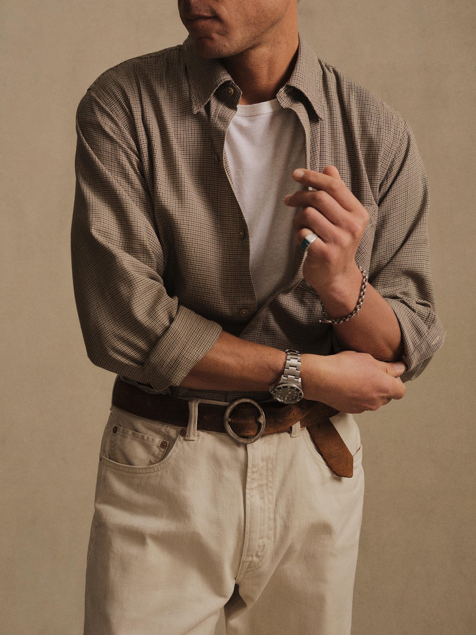 brown houndstooth