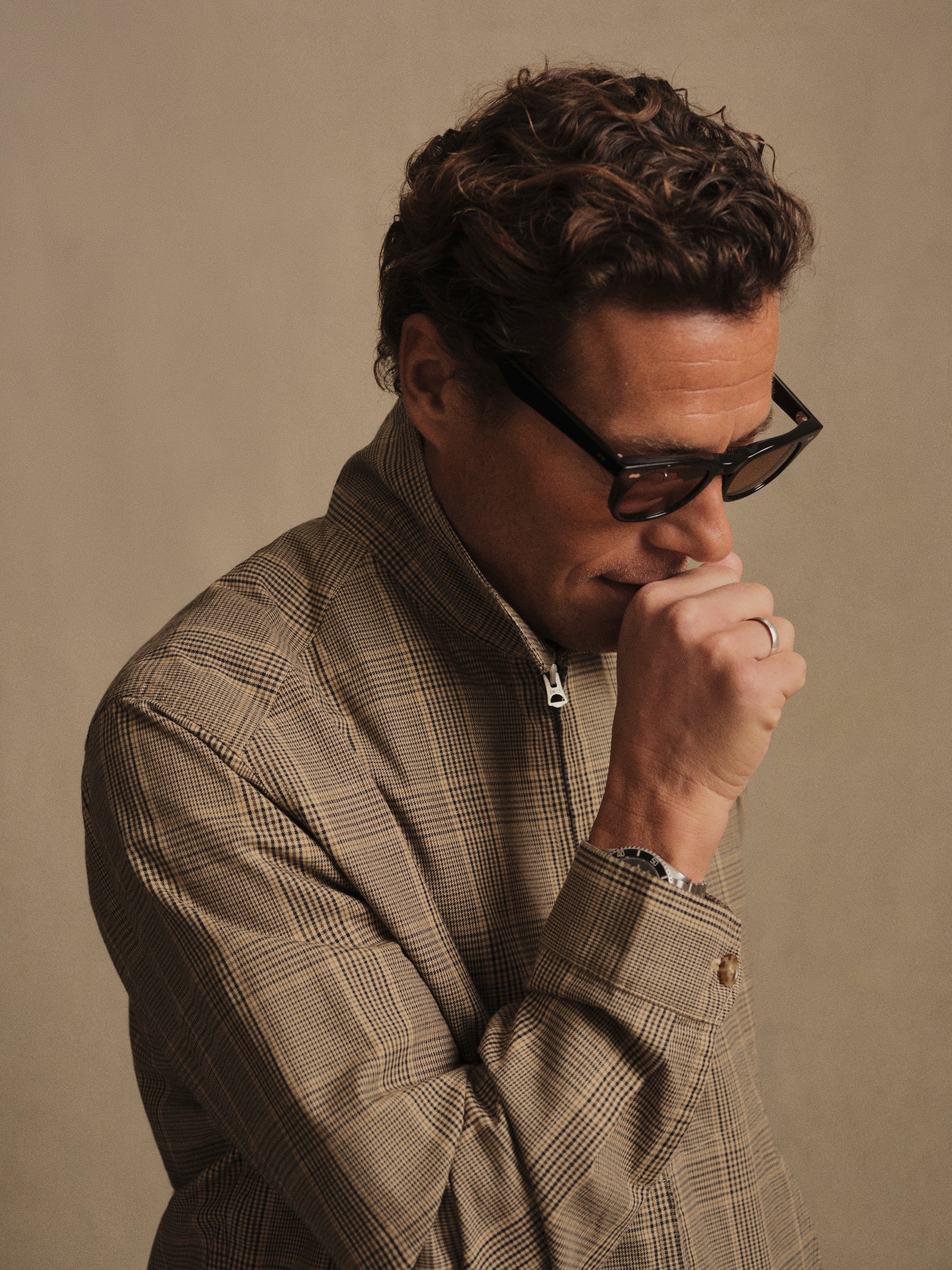 khaki olive glen plaid